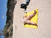 Beach in sunny Queensland Australia getting a tan