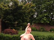 Wife loves hanging outside naked on a warm summer day no bathing suit