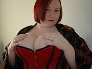 Redhead bbw loves to show her ass and big tits