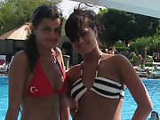 Turkish babes shows off their sexy bodies in bikinis outside