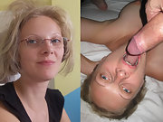 Magda 28 Polish blond slut Before and after facial, spreading legs
