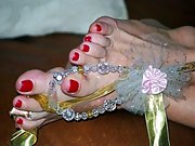 Gallery of foot fetish type pictures and a hot blonde