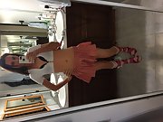 My wife playing dress up, Small Tities and pink pussy
