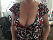 Wife's first time showing off her 36DD all natural boobs