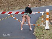 BBW wife gets naked outside at the state park