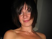 Hot milf with brunette hair loves to suck cock