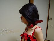 Played in sexy lingerie, My wife Sayumi is sexy slave with very obedient