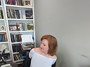Office Slut Susan Shows Big Tits and Pussy at work