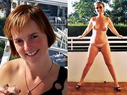 Naughty UK wife in sexy clothed then unclothed pictures