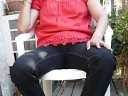 Bisexual Wife's sexy feet in Jeans and sexy shoes xxxxxx