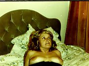 Lisbeth showing her lingerie from many years ago, showing her tits