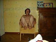 Mature wife spreads her legs