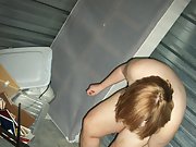 Naked in a rented storage facility sucking off my boyfriend
