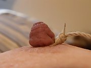 Sexy woman loves to tie her nipples and fucking