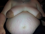 Measuring bbw grace ann's lovely big breasts and areolas