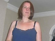 Kinky wife shows off her hairy pussy and big tits