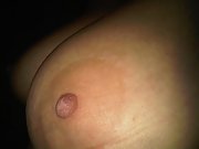 Gorgeous wife shows her giant tits, huge nipples, and sweet pussy